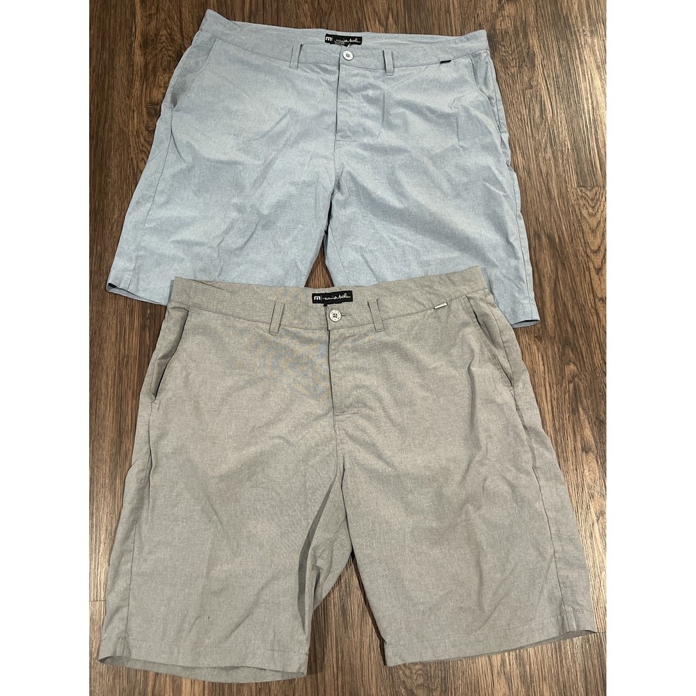 LOT OF 2: TRAVIS MATHEW Mens Casual 10" Stretch Knit Chino Golf Shorts - Size 40